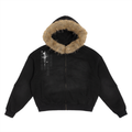 RR Sun Fade Detachable Fur Hoodie
